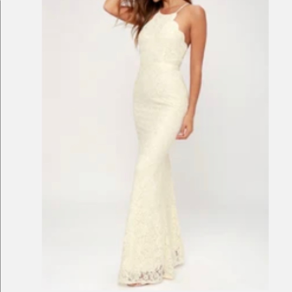 Zenith Cream Lace Maxi Dress